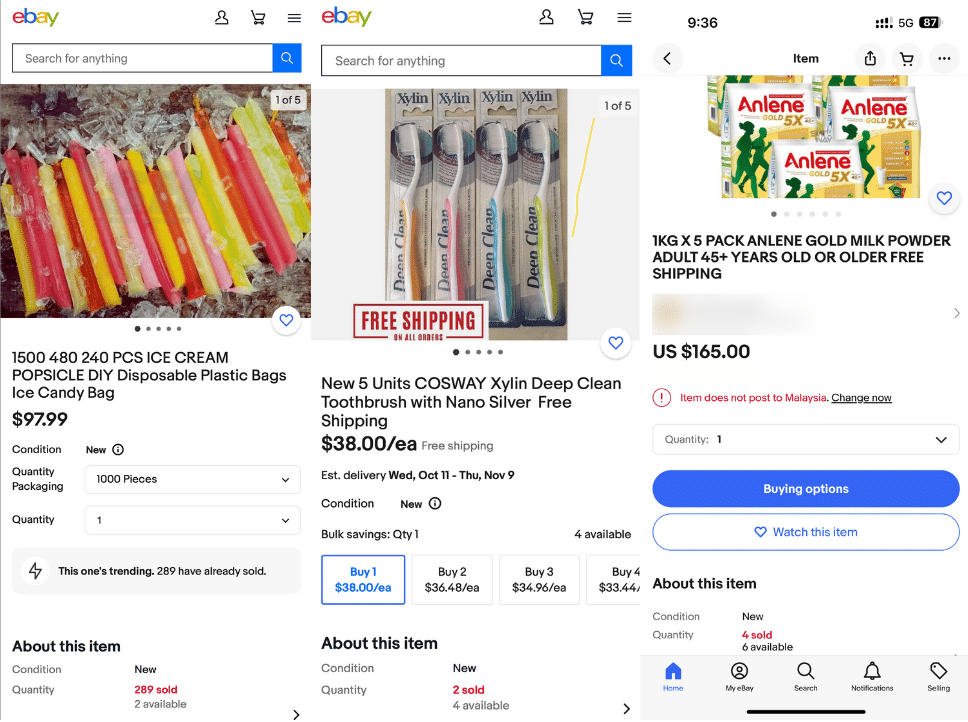 buat duit dengan eBay jual barang tempatan yang selalu nampak ke luar negara